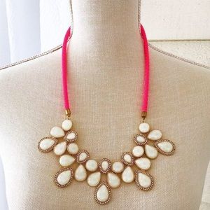 Neon Pink Bib Necklace